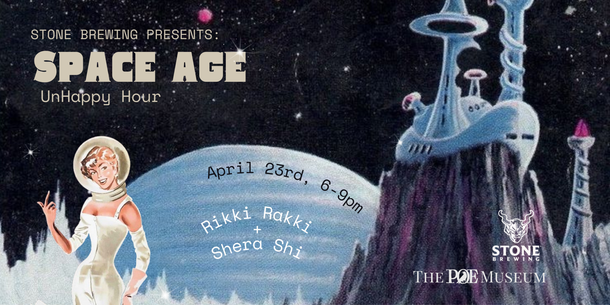 April 2026 Space Age UnHappy Hour – The Poe Museum